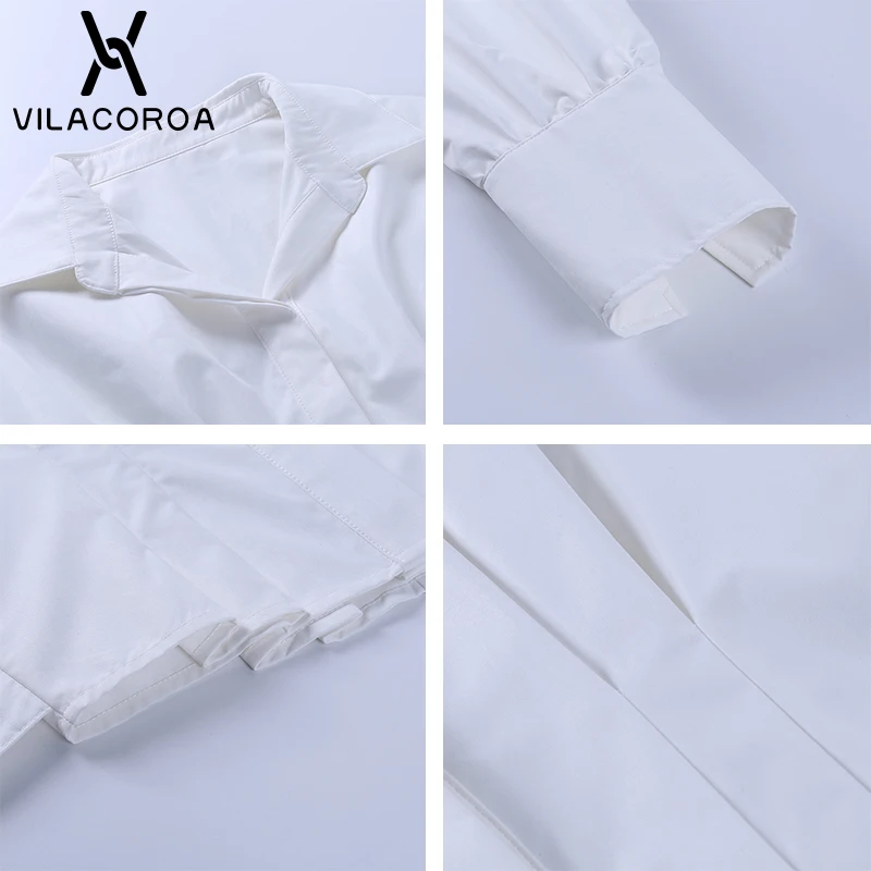 

Women Elegant Lantern Sleeve Crop Tops Blouse White Casual Turn-Down Collar Slim Tops Cotton Korea Sashes Splicing Female Tops