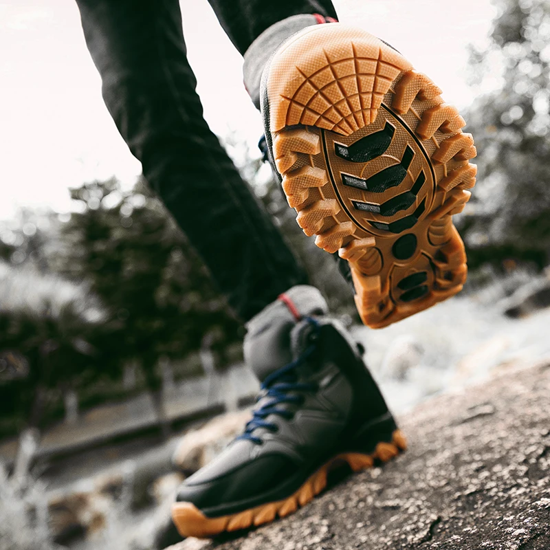 Мужские ботинки Мужская зимняя обувь Повседневные модные зимние из натуральной