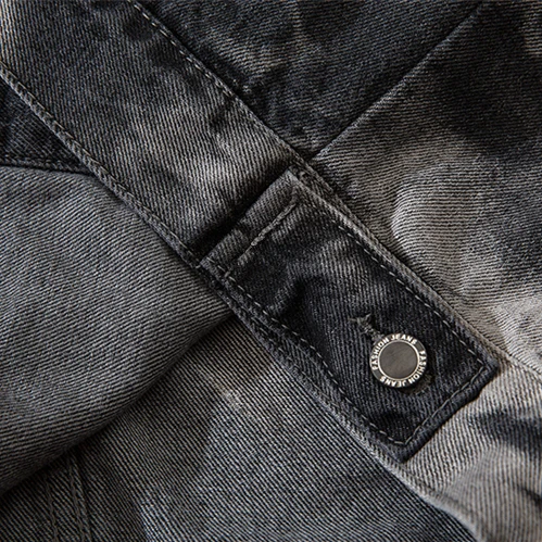 

AT SUNRISE Hip Hop Tie dye thin Denim Jackets Mens Casual Distressed Jeans Jacket Coat Streetwear Fashion Male Tops