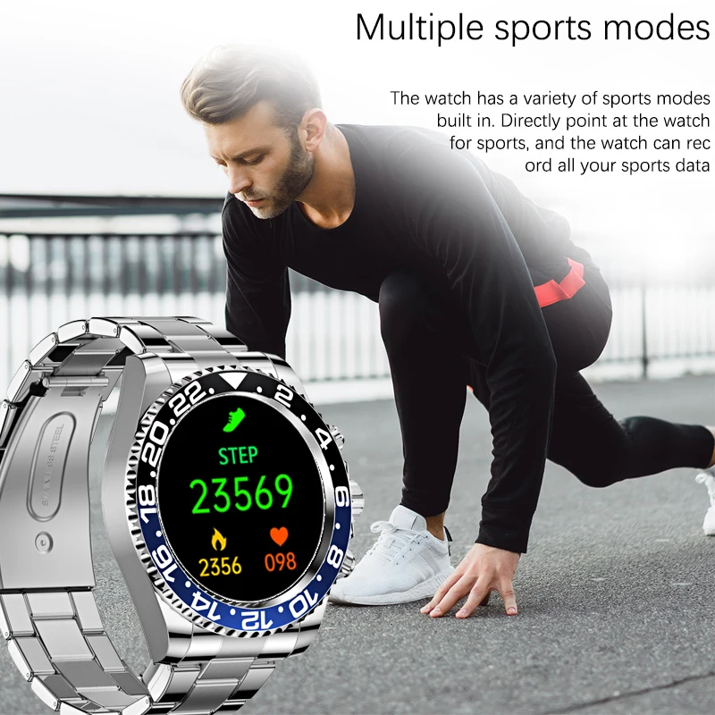 rollstimi new smart watch men business fashion movement fitness ip68 bluetooth call smart bracelet for xiaomi phone android ios free global shipping