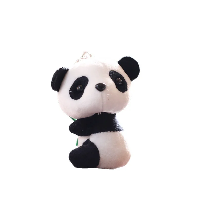 

10 шт./лот плюшевый брелок изысканный стильный Национальный сокровище сидящий панда лицо реалистичный успокаивающий кулон для пары