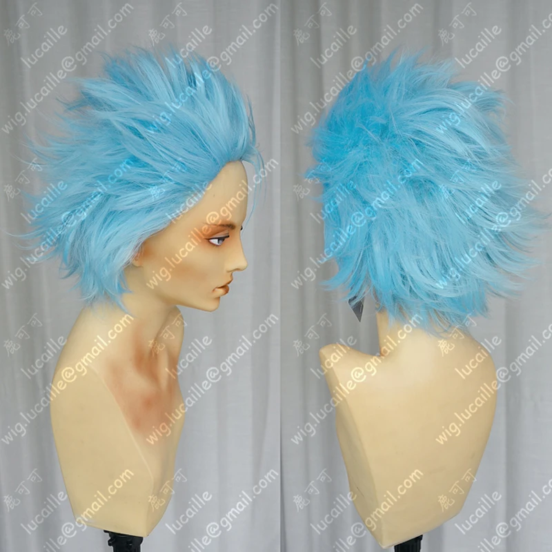 Парики для косплея Grimmjow Jaegerjaquez из аниме мужские короткие синтетические волосы