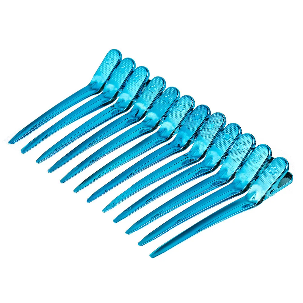 

Easy Use Practical Hair Styling Tools 12pcs Stainless Steel Reflective Duckbill Hair Clip Hairdressing Styling Hairpin