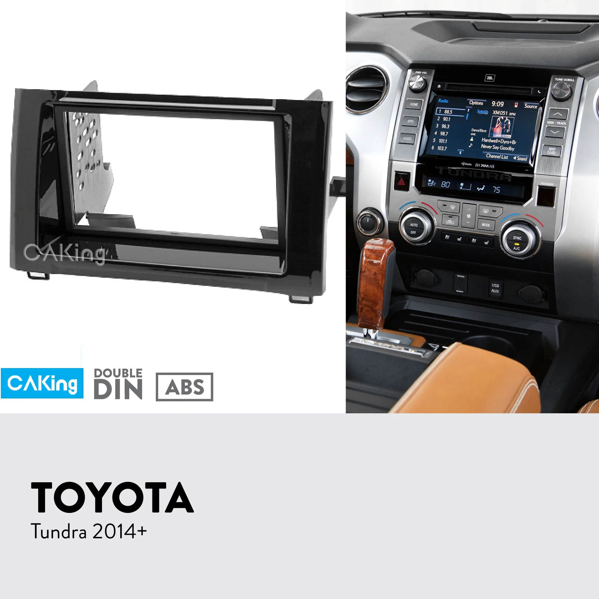 Автомобильная радиопанель Fascia Для Toyota Tundra 2014 + комплект установки приборной