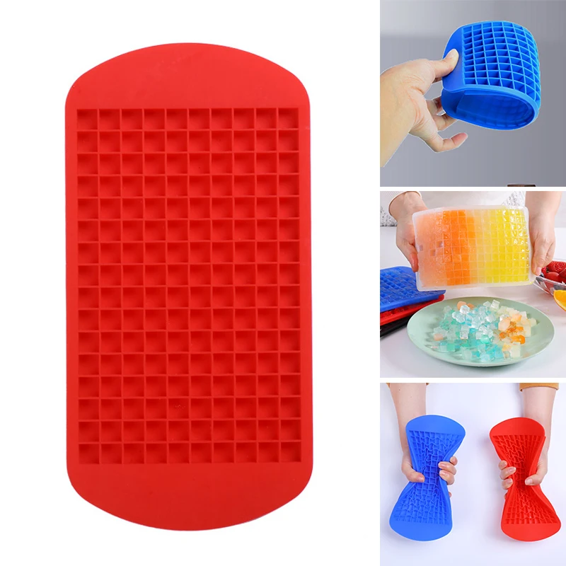 Силиконовые мини кубики льда с 160 сетками легко снимаемые дробленого прочная
