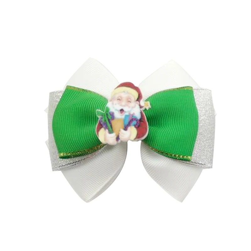 

4 Inch Christmas Boutique Hair Bows Cute Cartoon Hair Clip For Girls