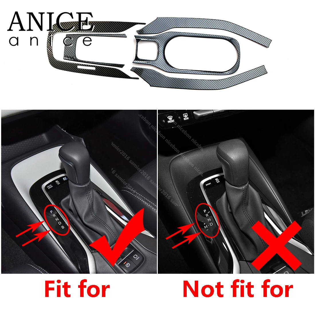 5 шт. углеродное волокно Цвет Нержавеющая интерьерная рамка держателя стакана