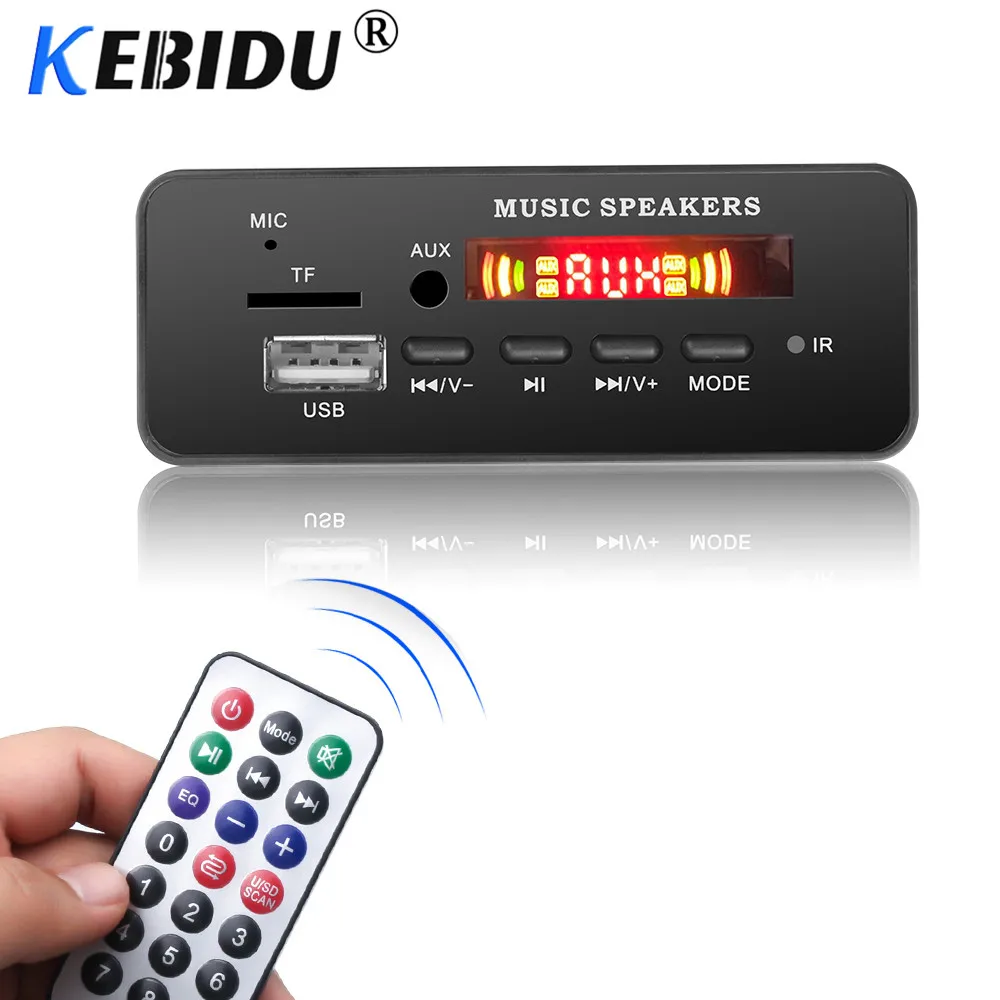 MP3 декодер Kebidu автомобильная USB Bluetooth V5.0 встроенная запись громкой связи модуль