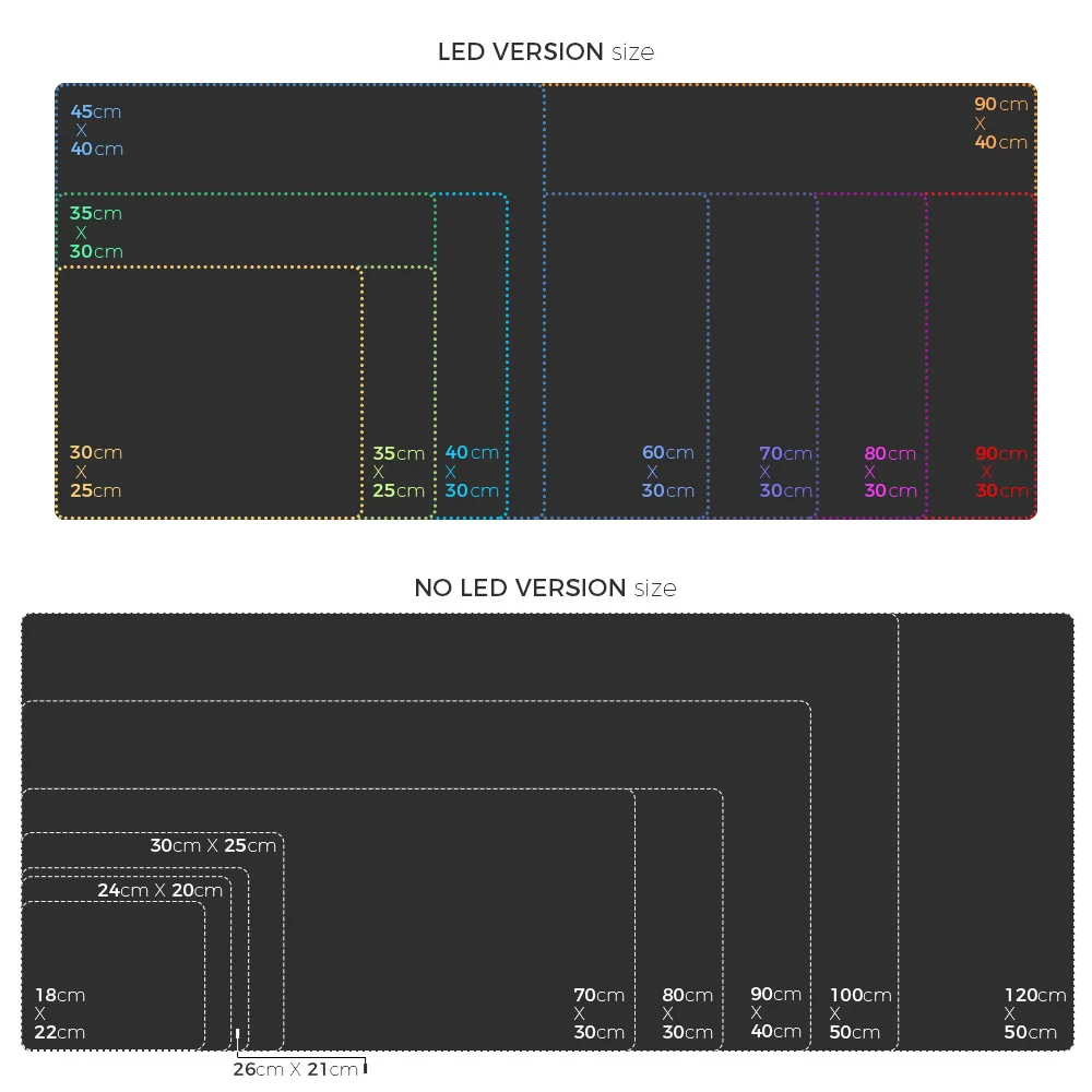 

LED Light Mousepad RGB Keyboard Cover Desk-mat Colorful Surface Mouse Pad Waterproof Multi-size World Computer Gamer Dota