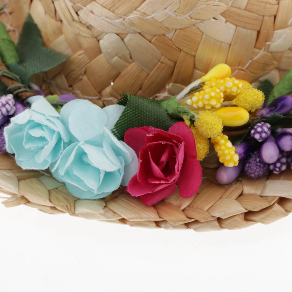 

3Pieces 1/4 Straw Hat Head Accessories for 43cm BJD Dollfie DOD MSD