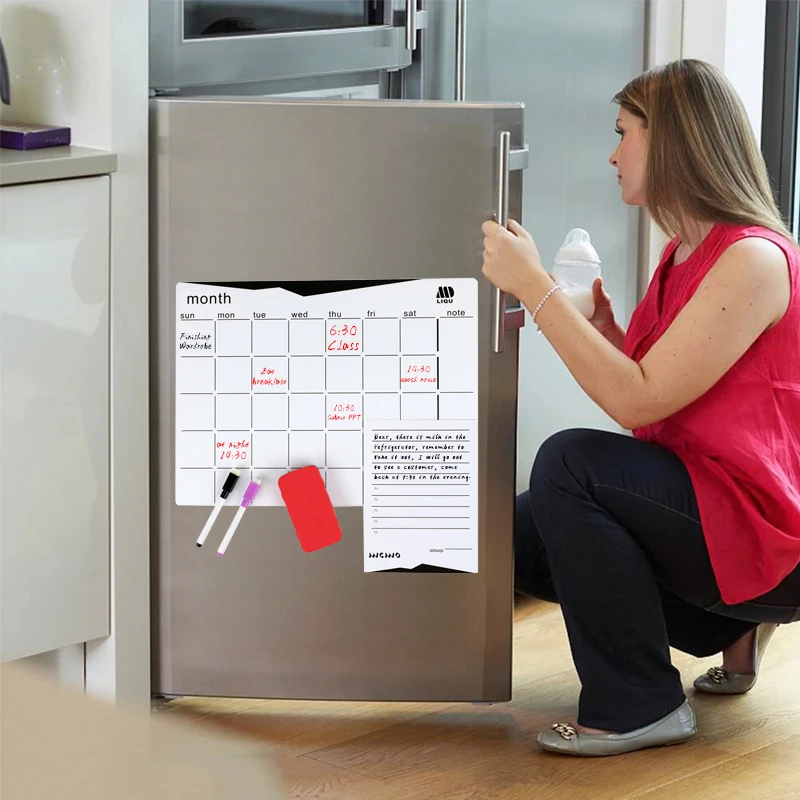 2 шт. магнит магниты на холодильник календарь белая доска и маркер для