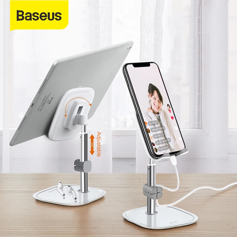 baseus desk phone holder tablet holder pad telescopic universal desktop holder stand for cellphone mobile phone stand mount free global shipping
