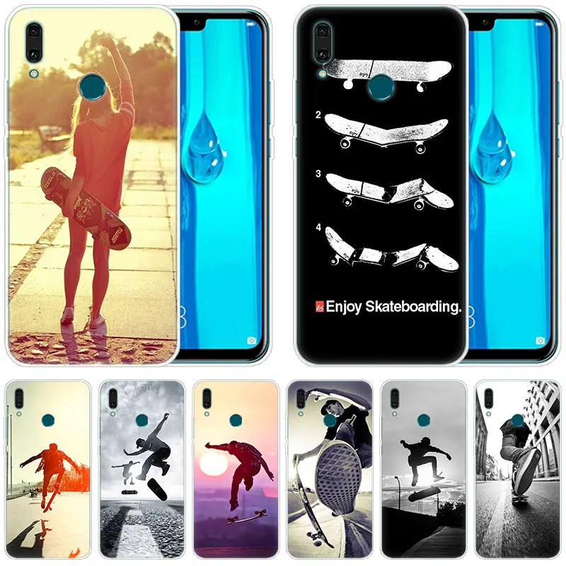 luxury Soft Silicone Case Skateboarders for Huawei Mate 30 20 Lite 10 Pro Y5 Y6 Y7 Pro 2019 Y9 Prime 2019 2018 Y6 Pro 2017 Cover