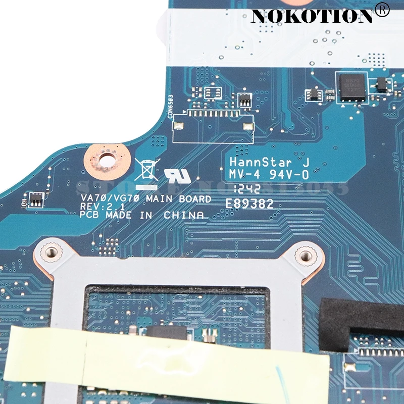 Материнская плата NOKOTION VA70 VG70 NBRYQ11001 для ноутбука Acer aspire V3-771 V3-771G материнская HM77 DDR3