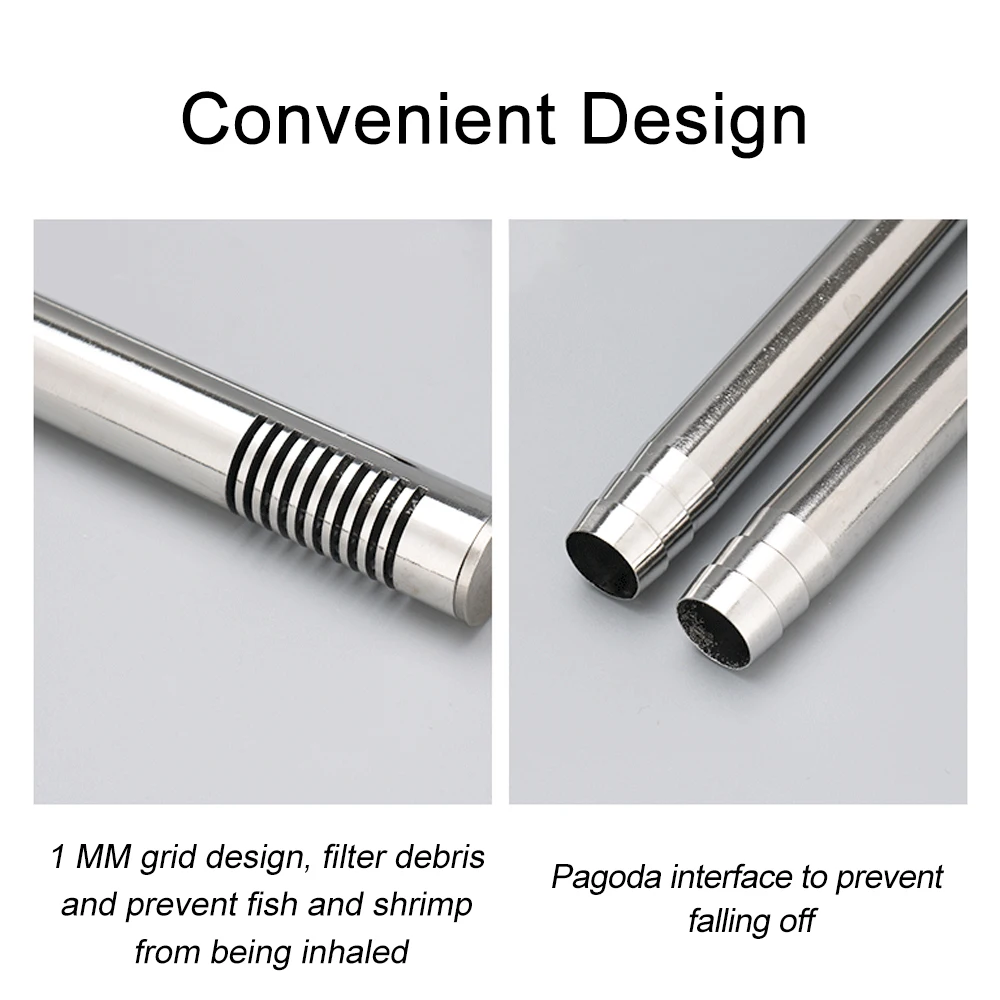 304 Steel Stainless Inflow Outflow Lily Pipe for Aquarium Filter Planted Tank Acrylic Surface Skimmer Metal Accessories |