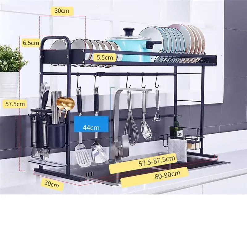 

Dish Sink Almacenaje Supplies Fridge Organizer De Stainless Steel Mutfak Cocina Organizador Cuisine Kitchen Storage Rack Holder