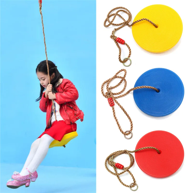 Swing Kids Tree Saucer Swing Flyer Rope Garden Backyard Playground Outdoor Safety Sport Funny Toy