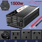 Dc ac Солнечный 1500W  Инвертор 12v 220v преобразователь 12в 220в цифровой дисплей с немодулированным синусоидальным сигналом