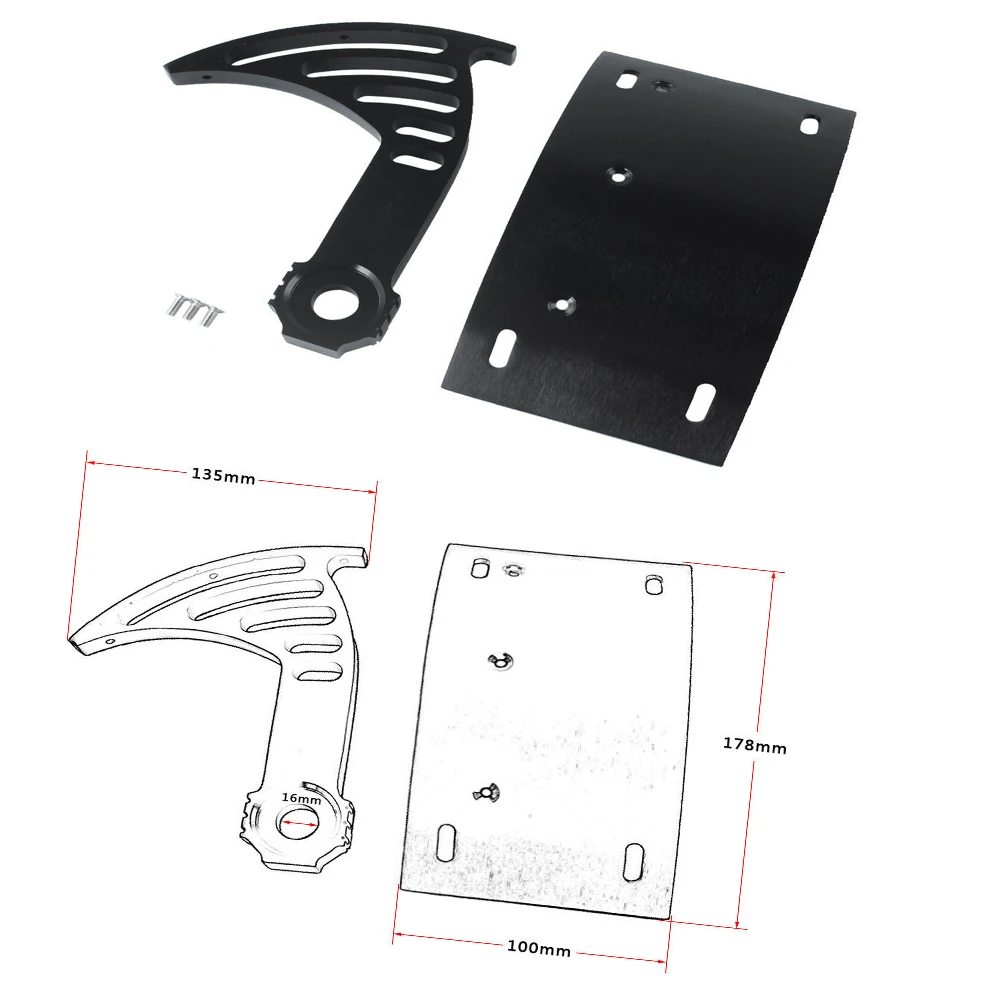 

LJBKOALL Swingarm Motorcycle Curved Vertical Side Mount License Plate Tag Holder Bracket For KTM 390 Duke All Years Black