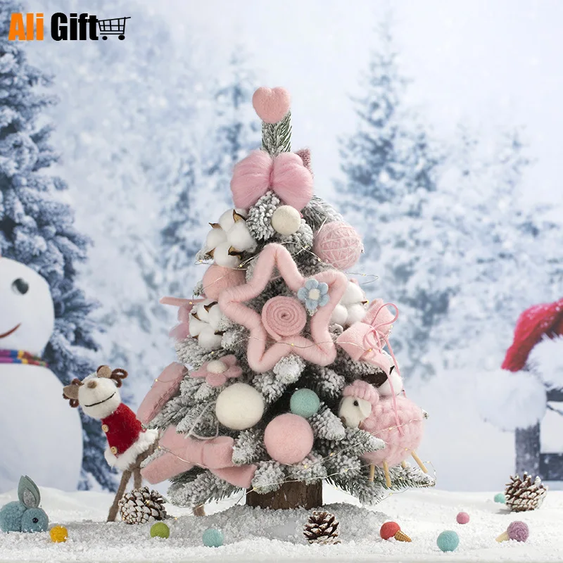 DIY миниатюрная снежинка маленькая имитация елочные украшения из Treewool для
