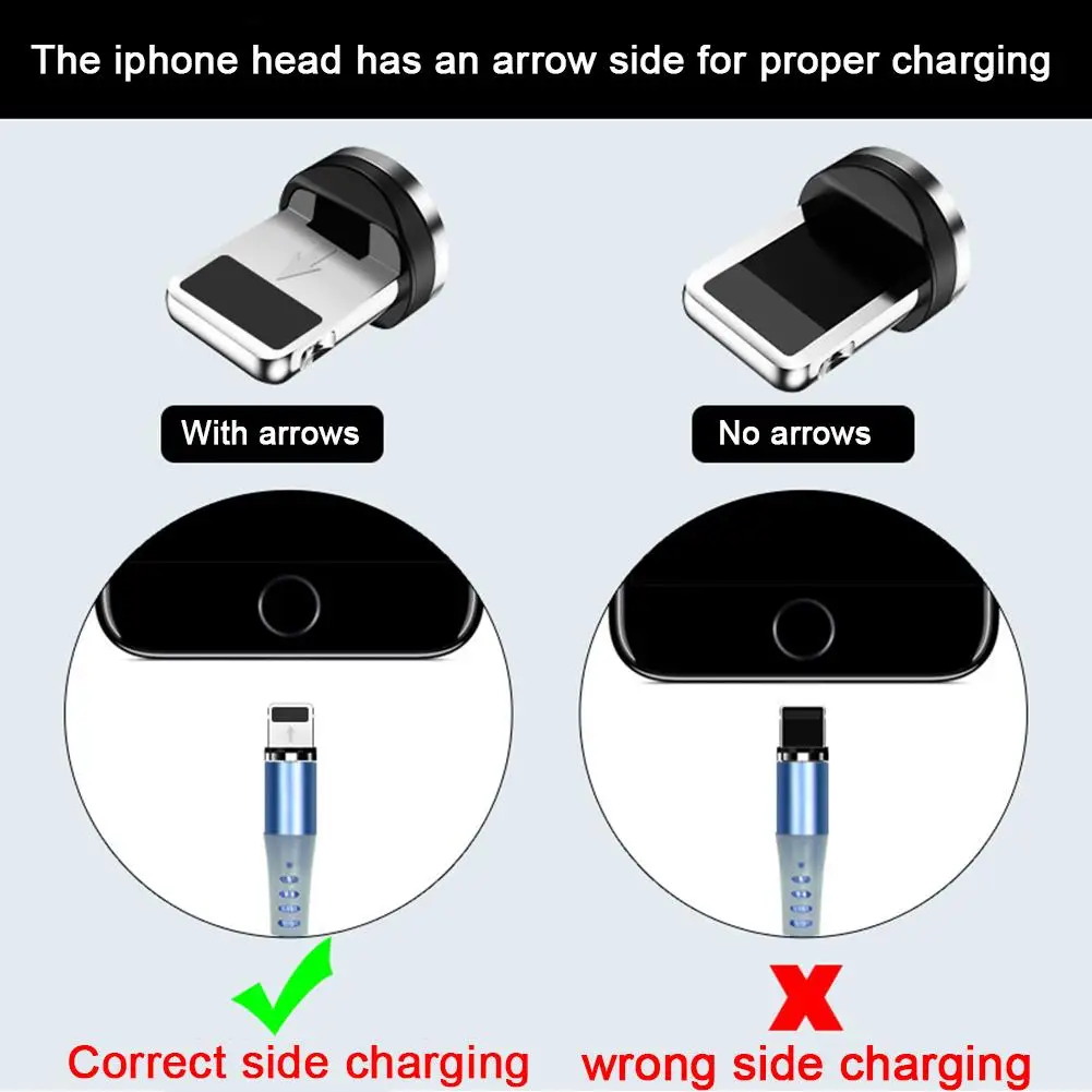 Магнитный зарядный кабель со светодиодный подсветкой светящийся USB-кабель для