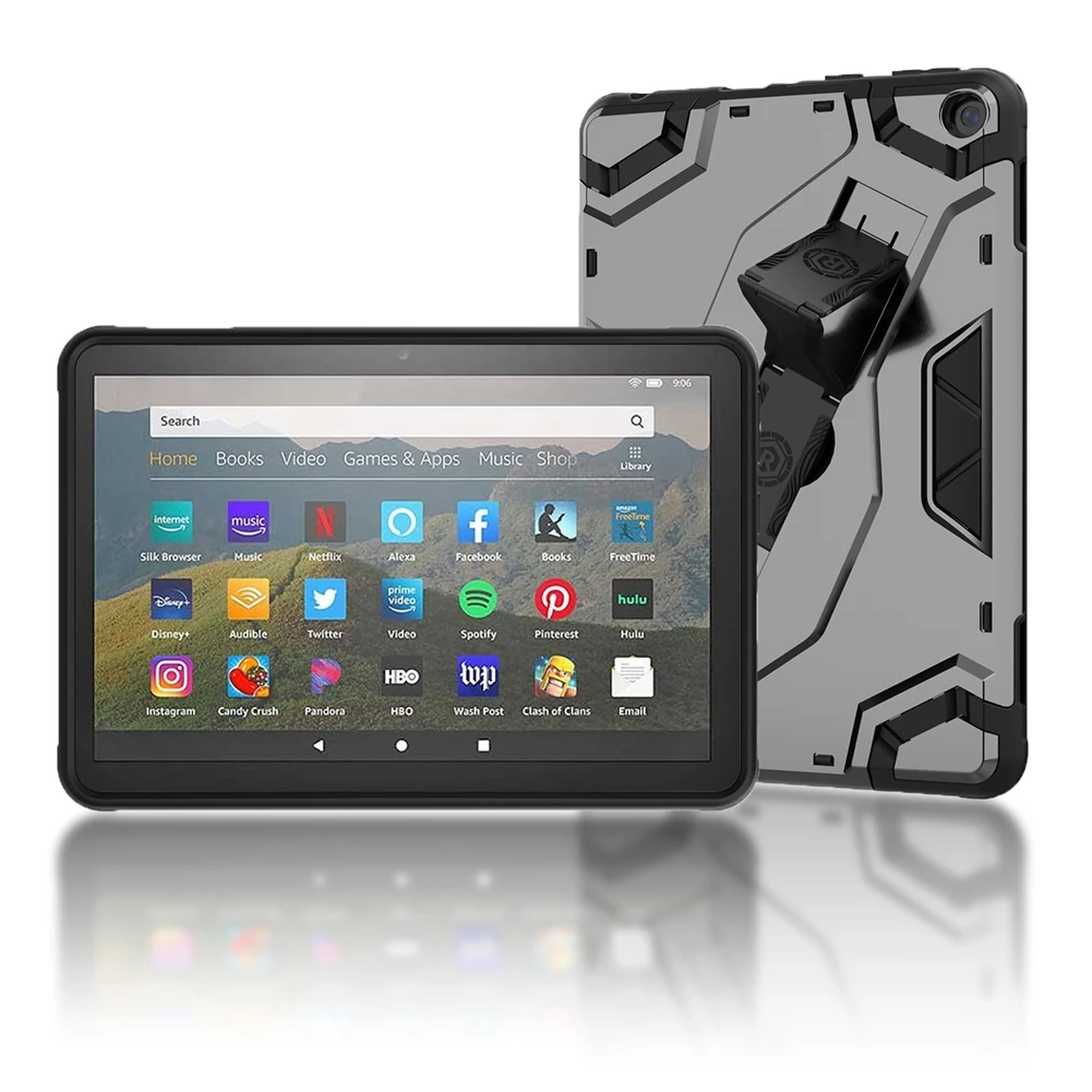 

For Kindle Fire HD8 HD 8 2020 Case Armor Heavy shockproof TPU+PC Tablets cover For Kindle Fire 7 2019 case capa fundas