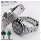 20 мм Высокое качество 904L Нержавеющая сталь ремешок для часов спортивный ремешок с изогнутым концом ремешок для ролевых Submariner наручный браслет для мужчин