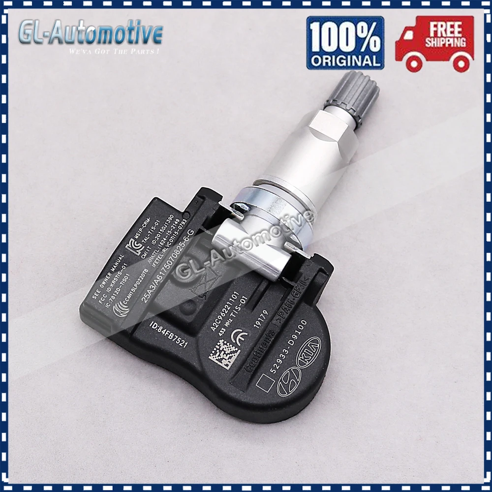 Датчики давления в шинах 52933-D9100 4 шт. для Hyundai Elantra Genesis Ioniq Santa Kona Kia Soul Sorento Optima 433 МГц