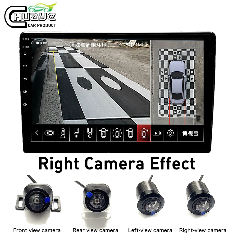 Видеорегистратор Панорамный 4 камеры HD 360 с эффектом объемного обзора |