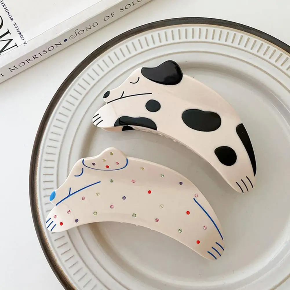 Заколка-краб для волос в виде Милого Животного акриловая с уксусной кислотой