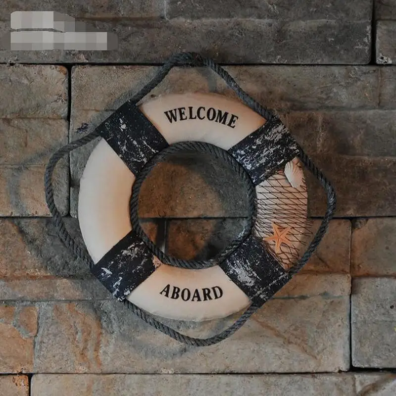 Promotion Studio Props Mediterranean Decorative Crafts Shell Fishing Net Life Buoy Hangings Home Decoration Accessories Modern | Дом и сад