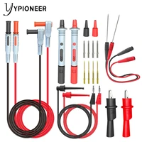 ypioneer p1308b1046 multimeter test leads kit with banana plugtest hook cable puncture probe replaceable needle alligator clip