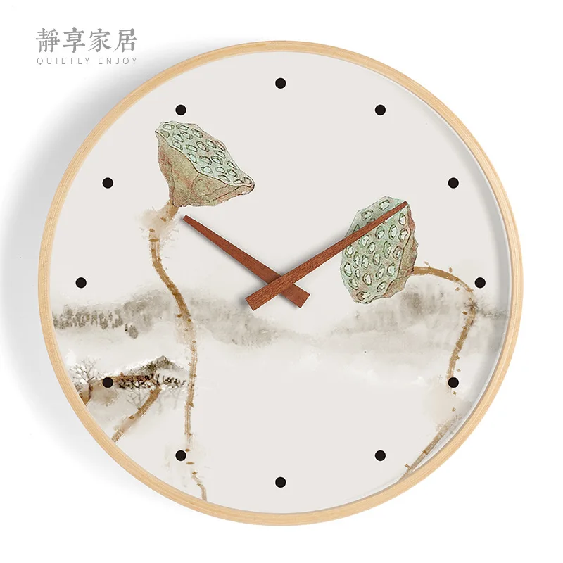 

Chinese Style Large Wall Clock Modern Wood 70CM Creative Living Room Silent Big Clocks Wall Home Decor Horloge Murale Gift FZ794