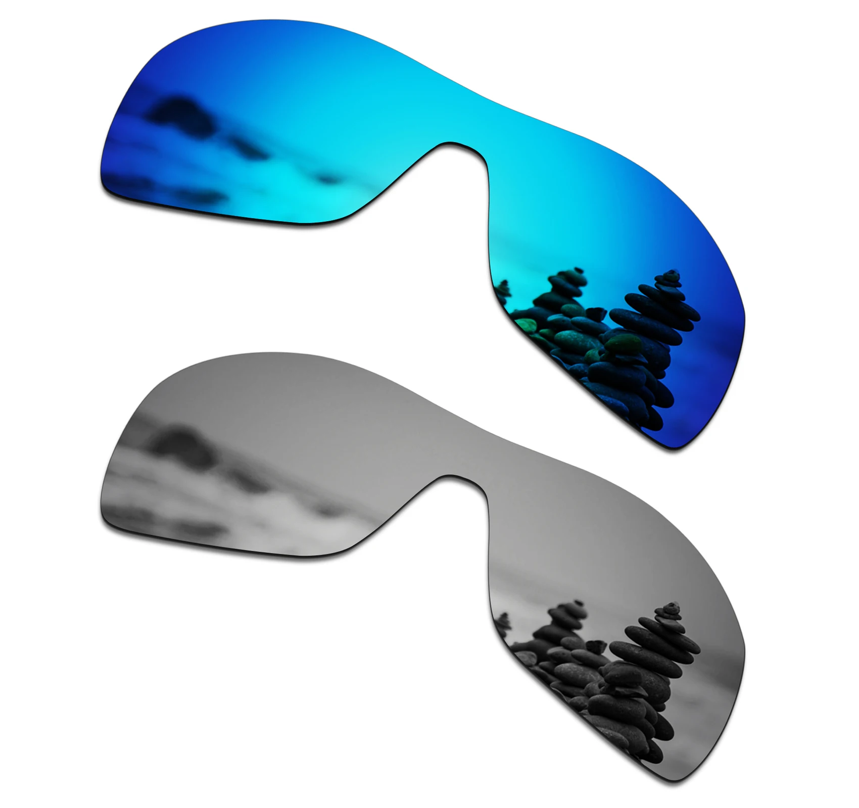 Blue and Silver SmartVLT поляризованные Сменные линзы для солнцезащитных очков Oakley Antix-несколько вариантов - Цвет линз: Blue and Silver