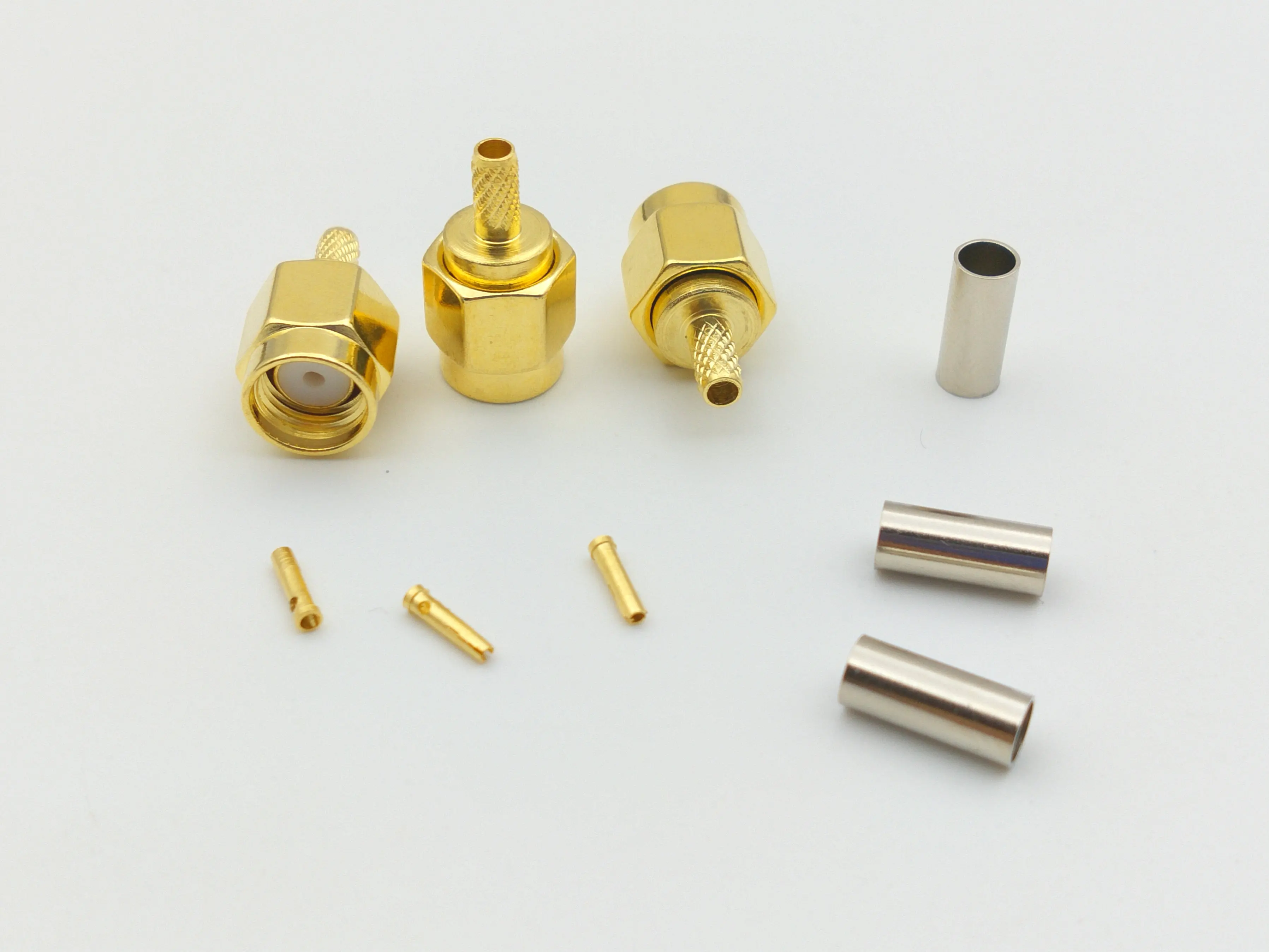 1000 шт. в партии RP SMA штекер (женский штырь) прямой разъем обжимной RG316 LMR100 RG174 кабель