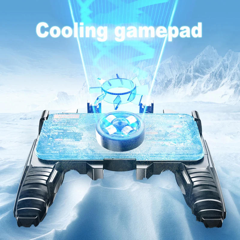 

2020 New PUBG Game Controller Gamepad Trigger Shooting Free Fire Cooling Fan Gamepad Joystick For IOS Android Mobile Phone