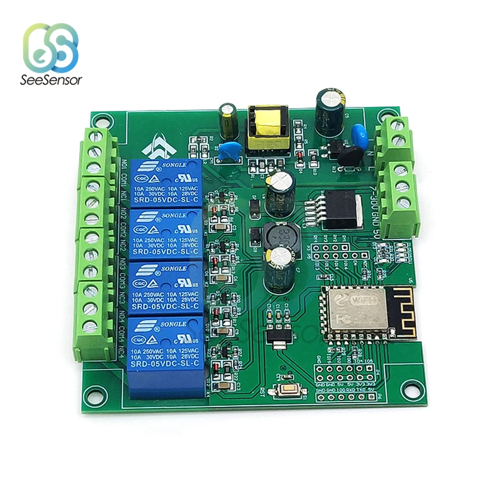Реле канала DC 5V ESP8266 ESP-12F ESP12F 4 WiFi реле модуль 4-канального для контроллера
