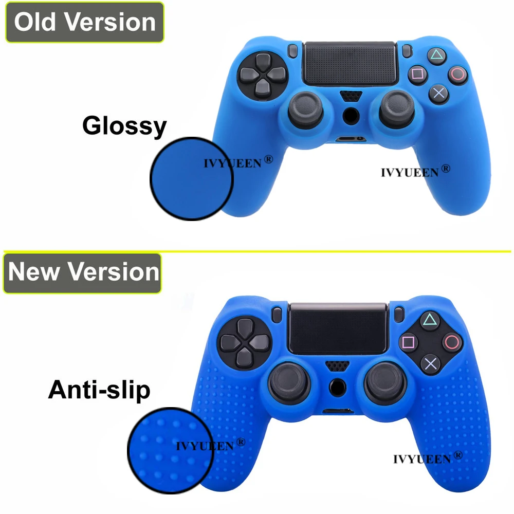 IVYUEEN Противоскользящий силиконовый кожного покрова для Sony Dualshock 4 PS4 Pro Slim