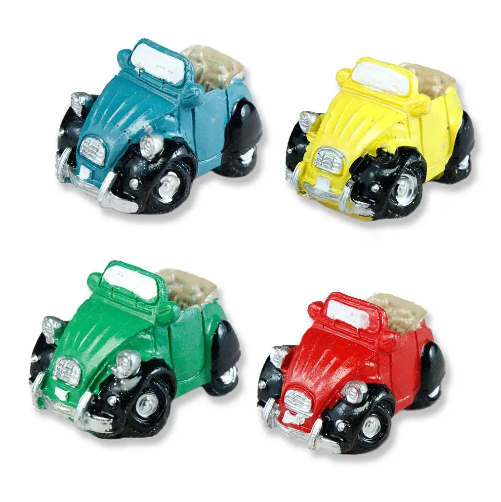 

12 Piece Open Top Car Resin Decor Craft Mixed Color