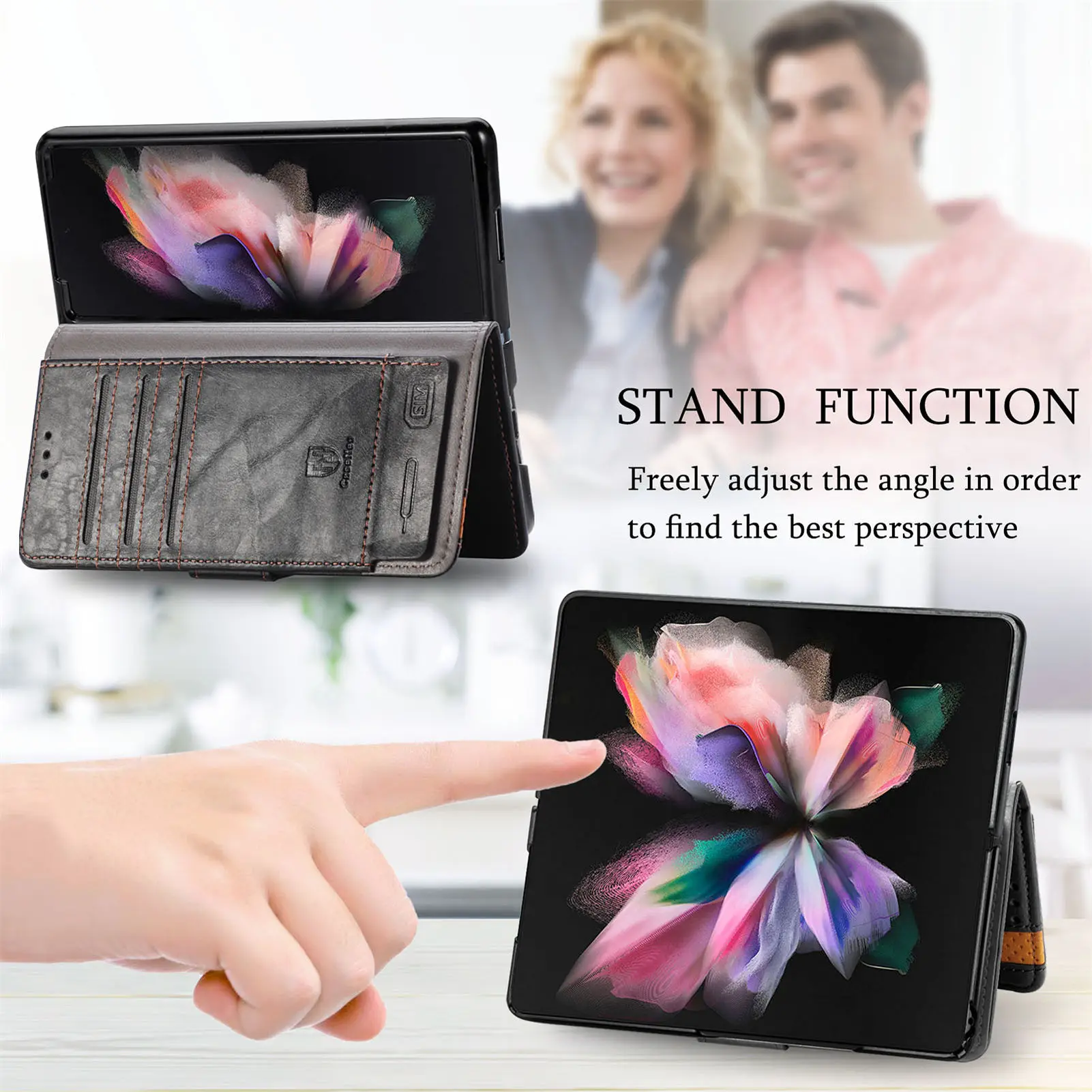 

Чехол-книжка для Samsung Galaxy Z Fold 3 2021, кожа, 5G