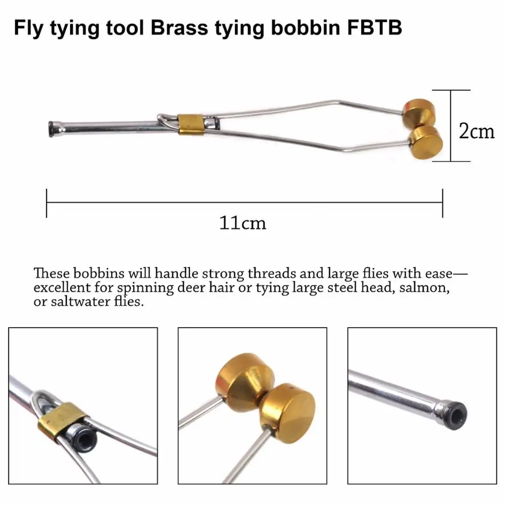 Maximumcatch Stainless Steel Fly Tying Tool Brass Bobbins Whip Finisher/Needle/Threader | Спорт и развлечения