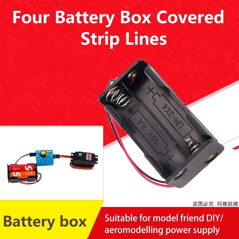 4 шт./лот Приемник аккумулятор упаковка коробка x AA JST разъем батарейный отсек для