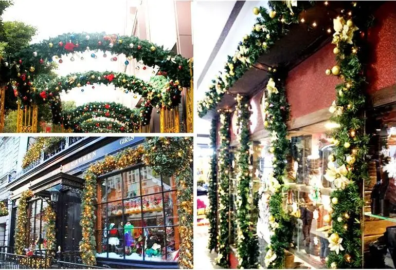 

Artificial Green Wreaths Christmas Garland Fireplace Wreath for Xmas New Year Tree Home Party Decoration 50PCS 2.7m (9ft)