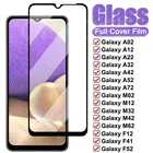Защитное стекло 11D для Samsung Galaxy A02, A12, A22, A32, A42, A52, A72, закаленное стекло F12, F41, F52, F62, M02, M12, M32, M42, M62, пленка-Чехол
