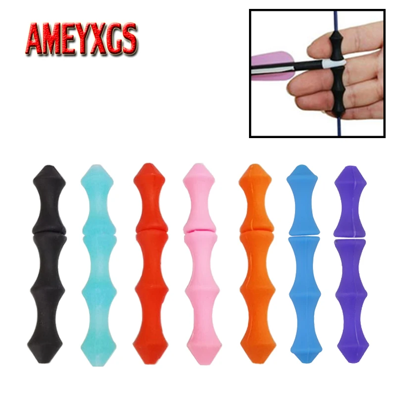 

1pc Archery Finger Guard Bowstring Finger Saver Tab Silicon Bow Release Recurve Bow Protector Hunting Shooting Accessories