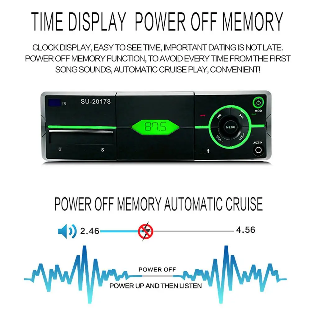 Автомобильный радиоприемник 1 Din mp3-плеер стерео мультимедийный плеер Bluetooth