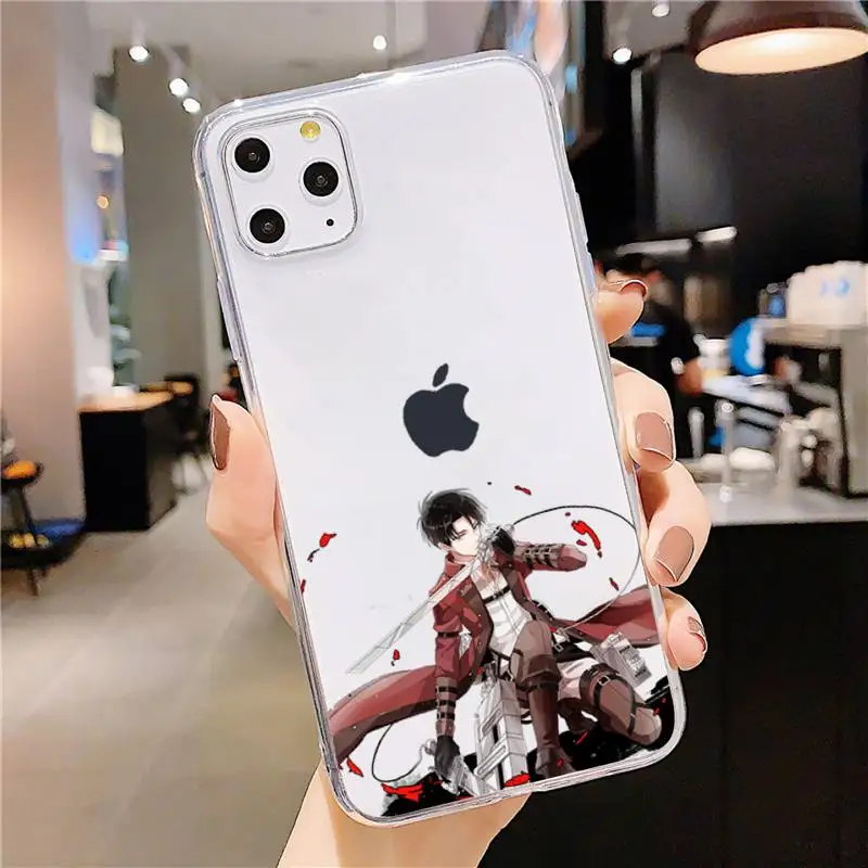 

attack on titan Anime high quality Phone Case Transparent soft For iphone 5 5s 5c se 6 6s 7 8 11 12 plus mini x xs xr pro max