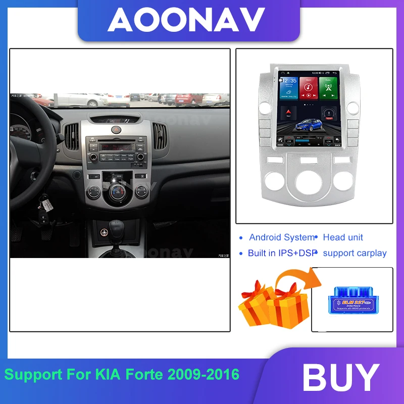 

Автомагнитола для KIA Forte 2009-2016, вертикальный экран, GPS-навигация, Авторадио, 128 ГГц, система Android, мультимедийный плеер