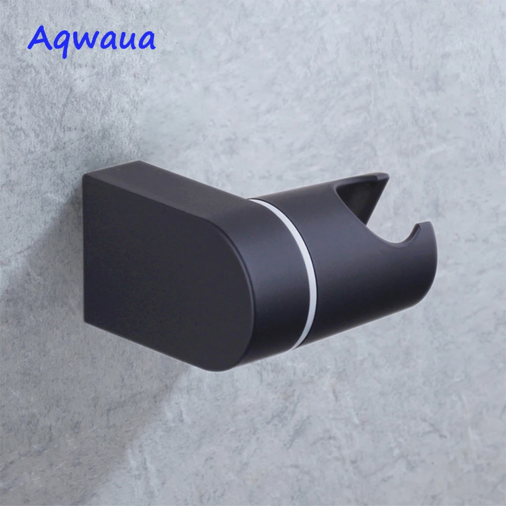 aqwaua shower head holder bracket stand 2 position for bathroom use standard size bath accessories matt black abs plastic free global shipping