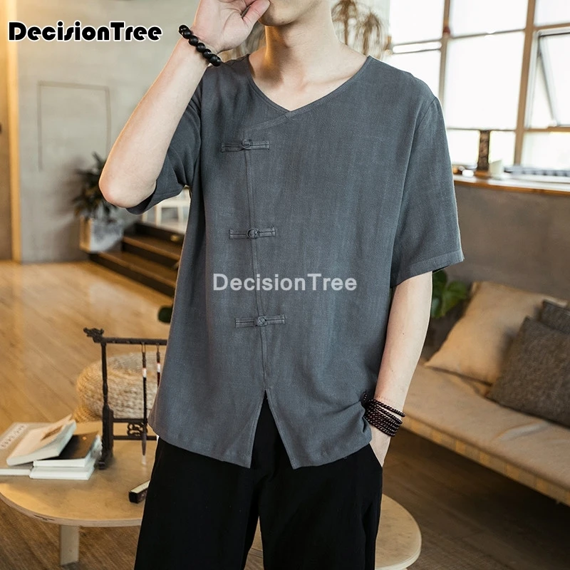 

2022 tang suit news traditional chinese clothing for men kung fu uniform hanfu blouse shirts chinese style zen tea casual shirts